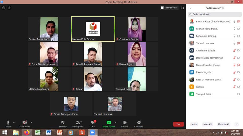 WORK FROM HOME BAWASLU KOTA CIREBON 15 MEI 2020