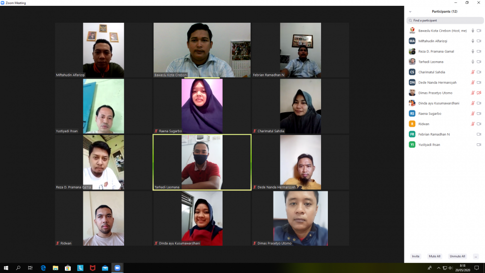 WORK FROM HOME BAWASLU KOTA CIREBON 20 MEI 2020