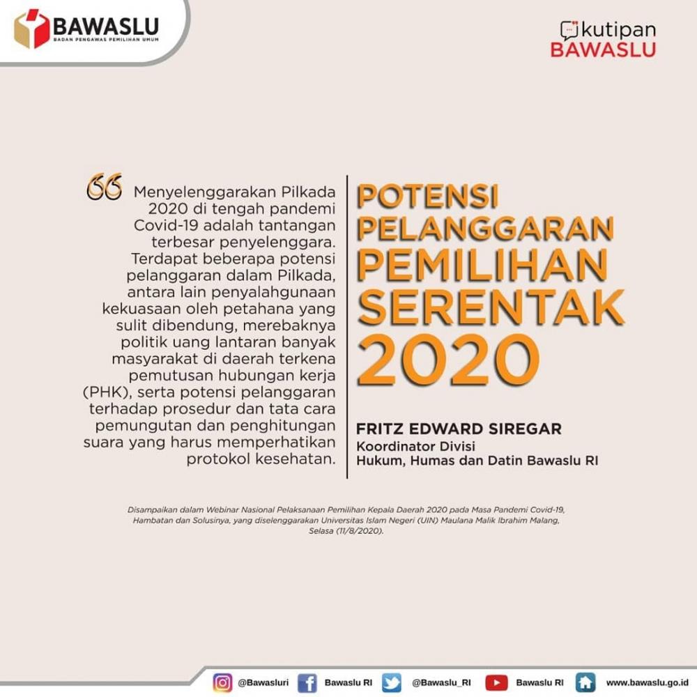 POTENSI PELANGGARAN PEMILIHAN SERENTAK
