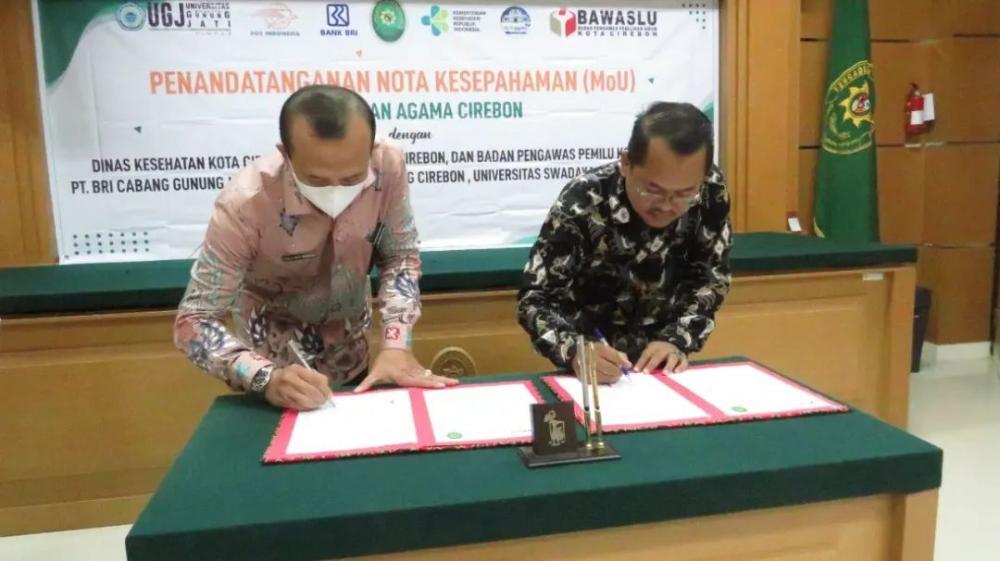 Sukseskan Pemilu, Bawaslu Kota Cirebon MoU dengan Pengadilan Agama