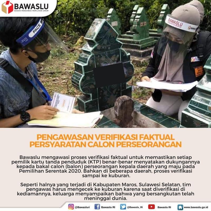 PENGAWASAN VERIFIKASI FAKTUAL PERSYARATAN CALON PERSEORANGAN