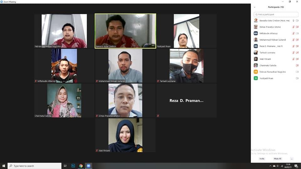 WORK FROM HOME BAWASLU KOTA CIREBON, 4 FEBRUARI 2021