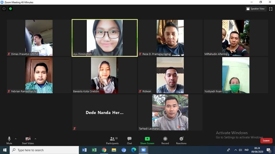 WORK FROM HOME BAWASLU KOTA CIREBON 9 JUNI 2020