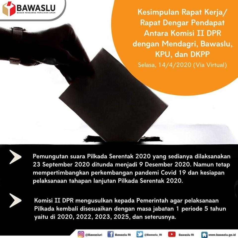 TANGGAL 9 DESEMBER 2020 PILKADA AKAN DIGELAR