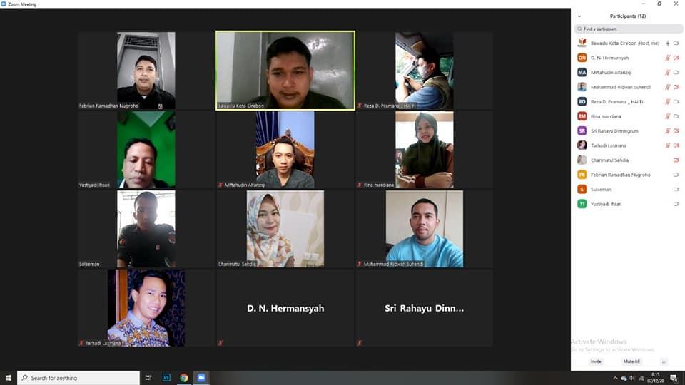 WORK FROM HOME BAWASLU KOTA CIREBON, 7 DESEMBER 2020