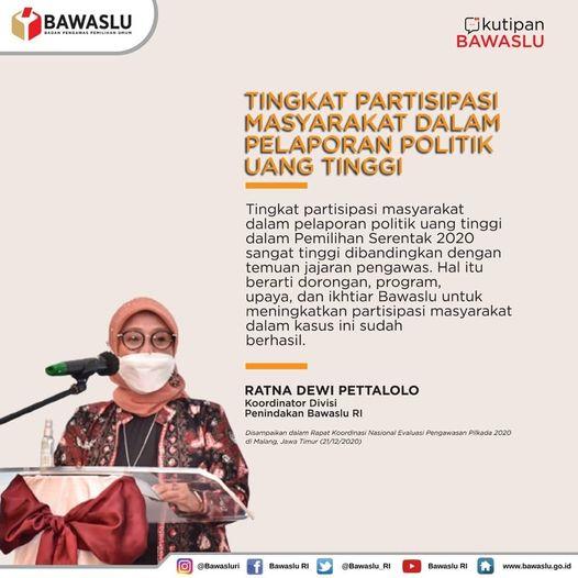 PARTISIPASI MASYARAKAT DALAM PELAPORAN POLITIK UANG