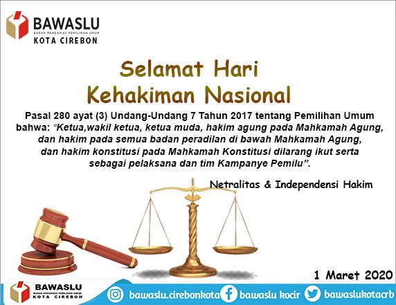 SELAMAT HARI KEHAKIMAN NASIONAL
