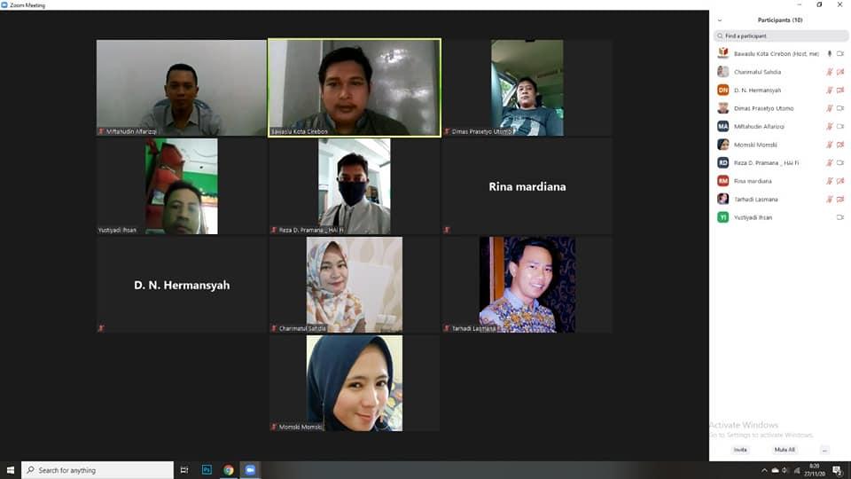 WORK FROM HOME BAWASLU KOTA CIREBON, 27 NOVEMBER 2020