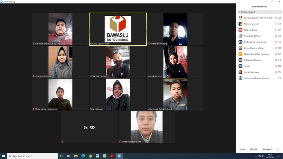 WORK FROM HOME BAWASLU KOTA CIREBON, 19 OKTOBER 2020