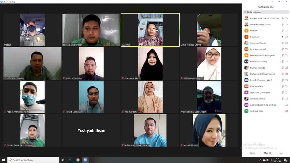 WORK FROM HOME BAWASLU KOTA CIREBON, 3 DESEMBER 2020