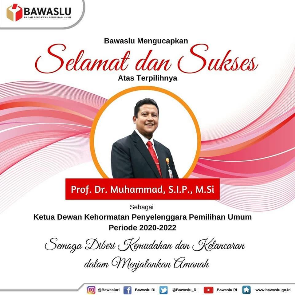 SELAMAT DAN SUKSES ATAS TERPILIHNYA KETUA DKPP