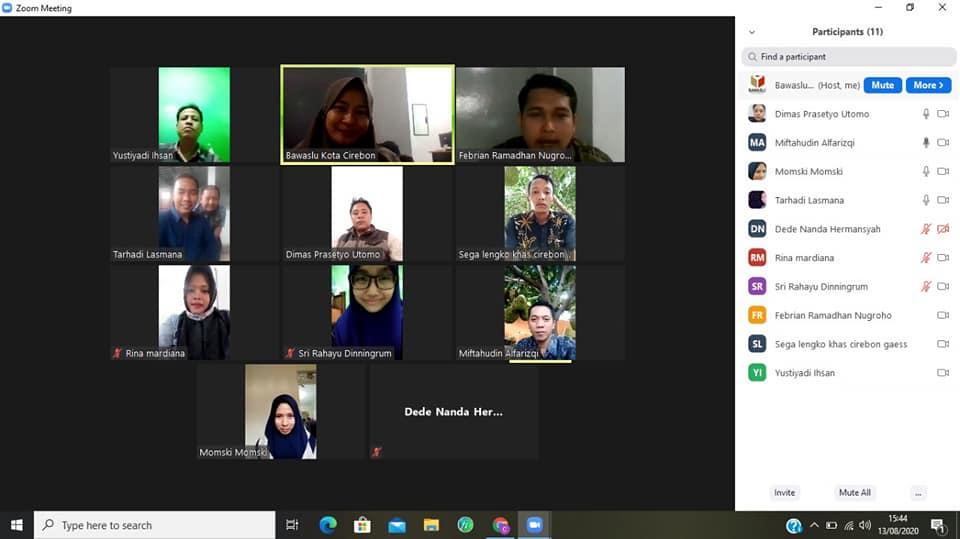 WORK FROM HOME BAWASLU KOTA CIREBON 13 AGUSTUS 2020 