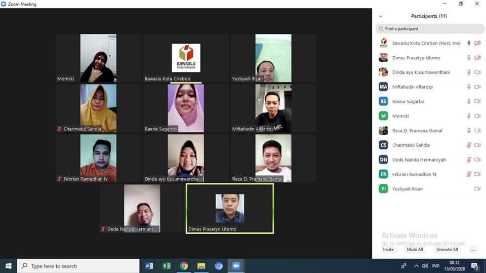 WORK FROM HOME BAWASLU KOTA CIREBON 13 MEI 2020