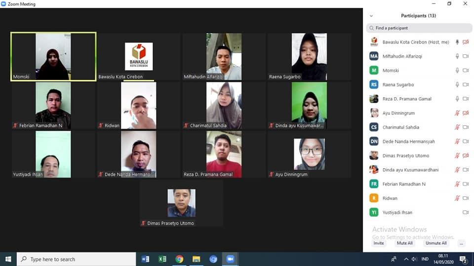 WORK FROM HOME BAWASLU KOTA CIREBON 14 MEI 2020