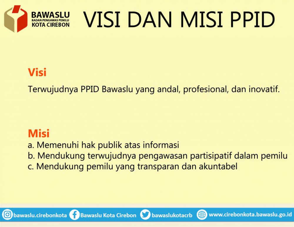 VISI DAN MISI PPID