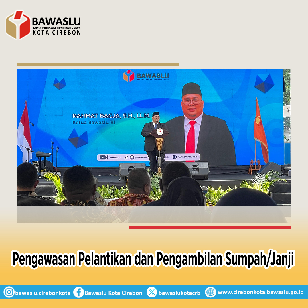 Bawaslu Kota Cirebon Hadiri Pengawasan Pelantikan Kepala Daerah Terpilih Masa Jabatan 2025–2030