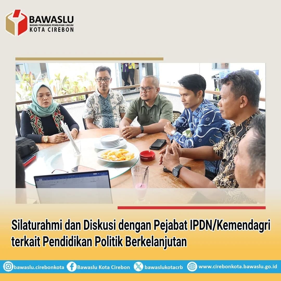 Bawaslu Kota Cirebon Jalin Sinergi dengan IPDN dan Kemendagri, Bahas Pendidikan Politik Berkelanjutan