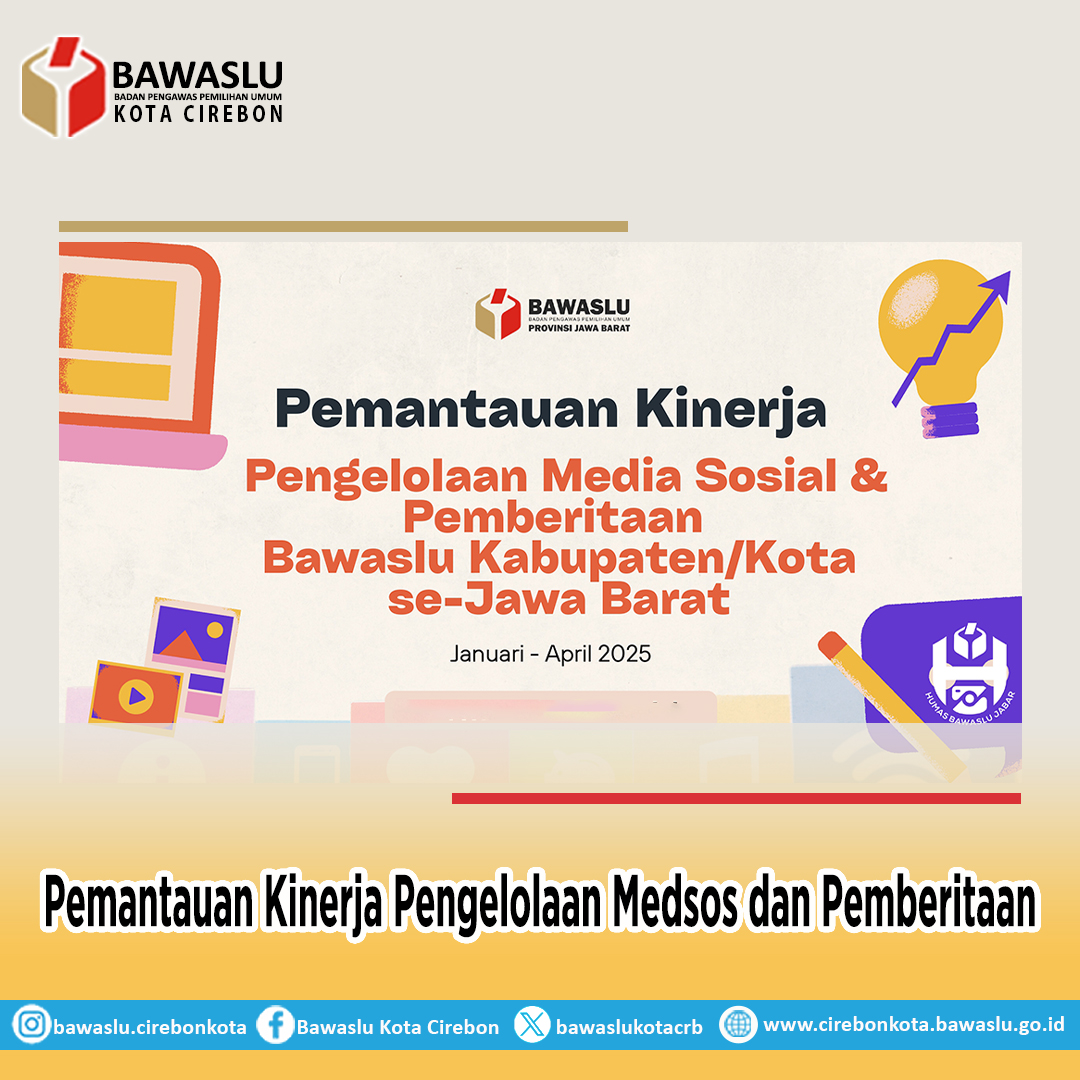 Bawaslu Kota Cirebon Raih Predikat “Sangat Baik” dalam Pengelolaan Media Sosial