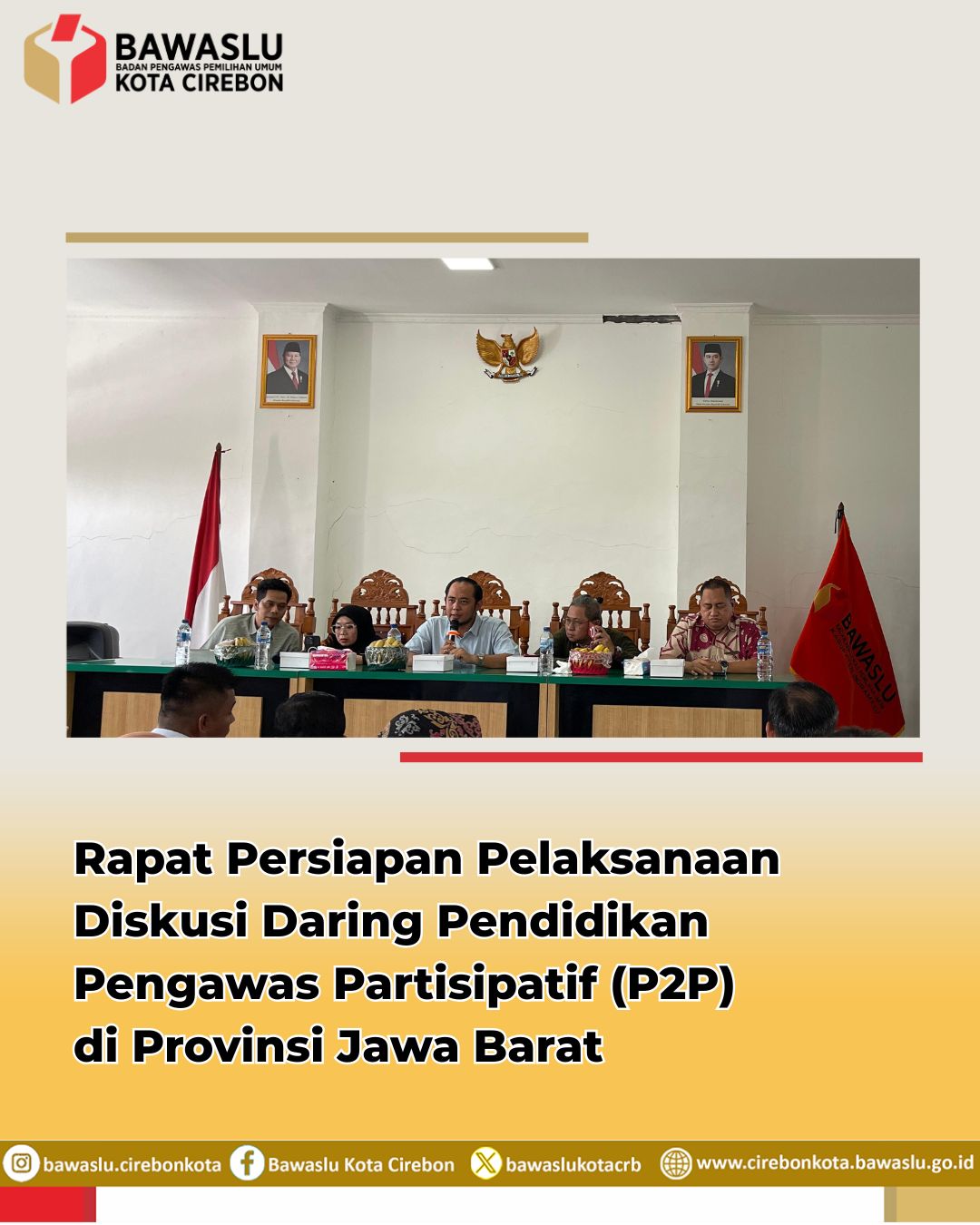Bawaslu Kota Cirebon Siap Sukseskan Pendidikan Pengawas Partisipatif Daring 2025 