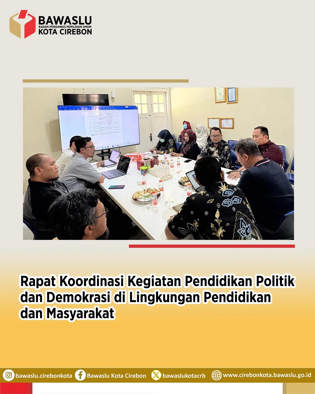 Rapat Koordinasi Kegiatan Pendidikan Politik dan Demokrasi di Lingkungan Pendidikan dan Masyarakat