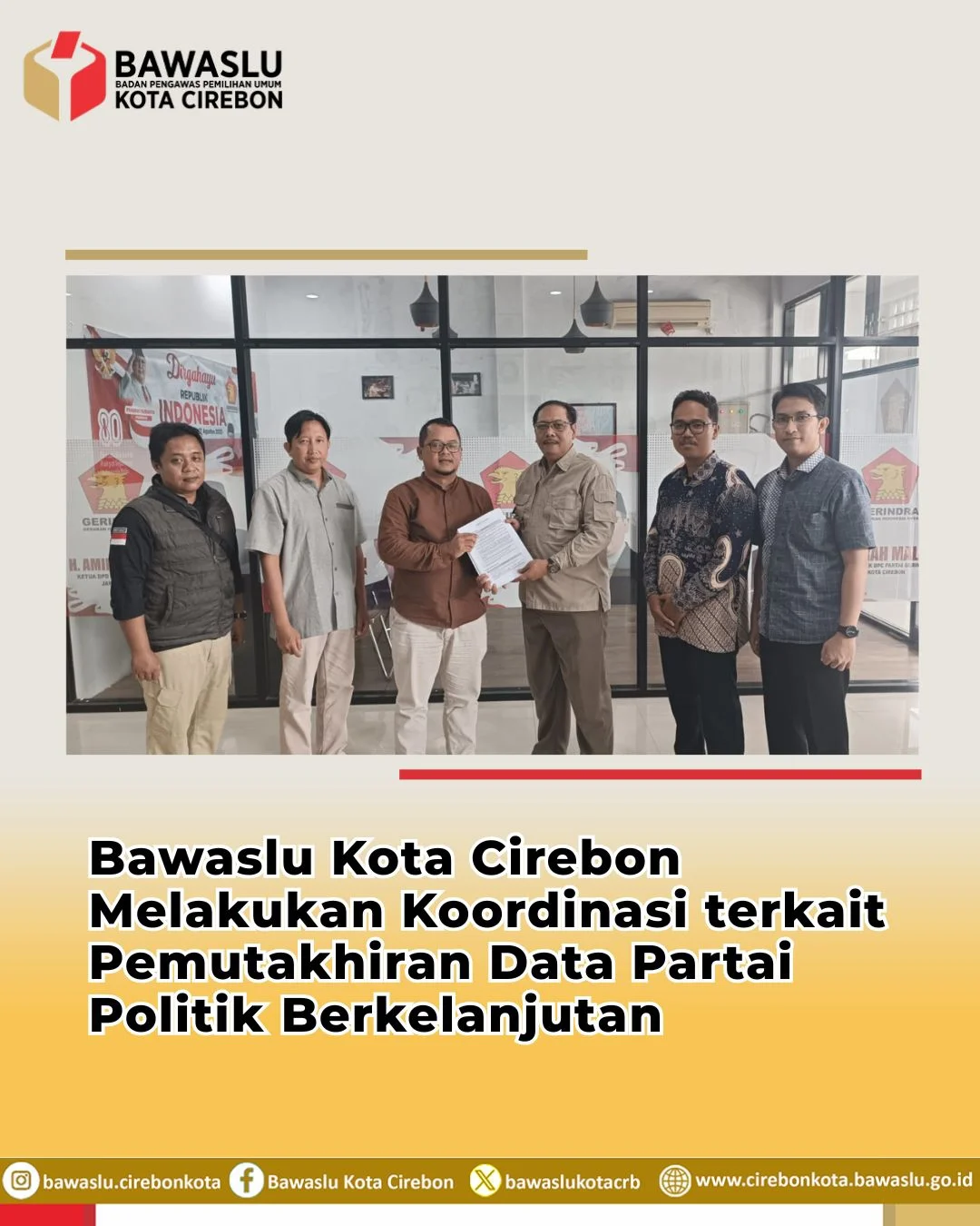 Bawalu Kota Cirebon Lakukan Koordinasi dengan DPC Partai Gerindra terkait PDPPB 