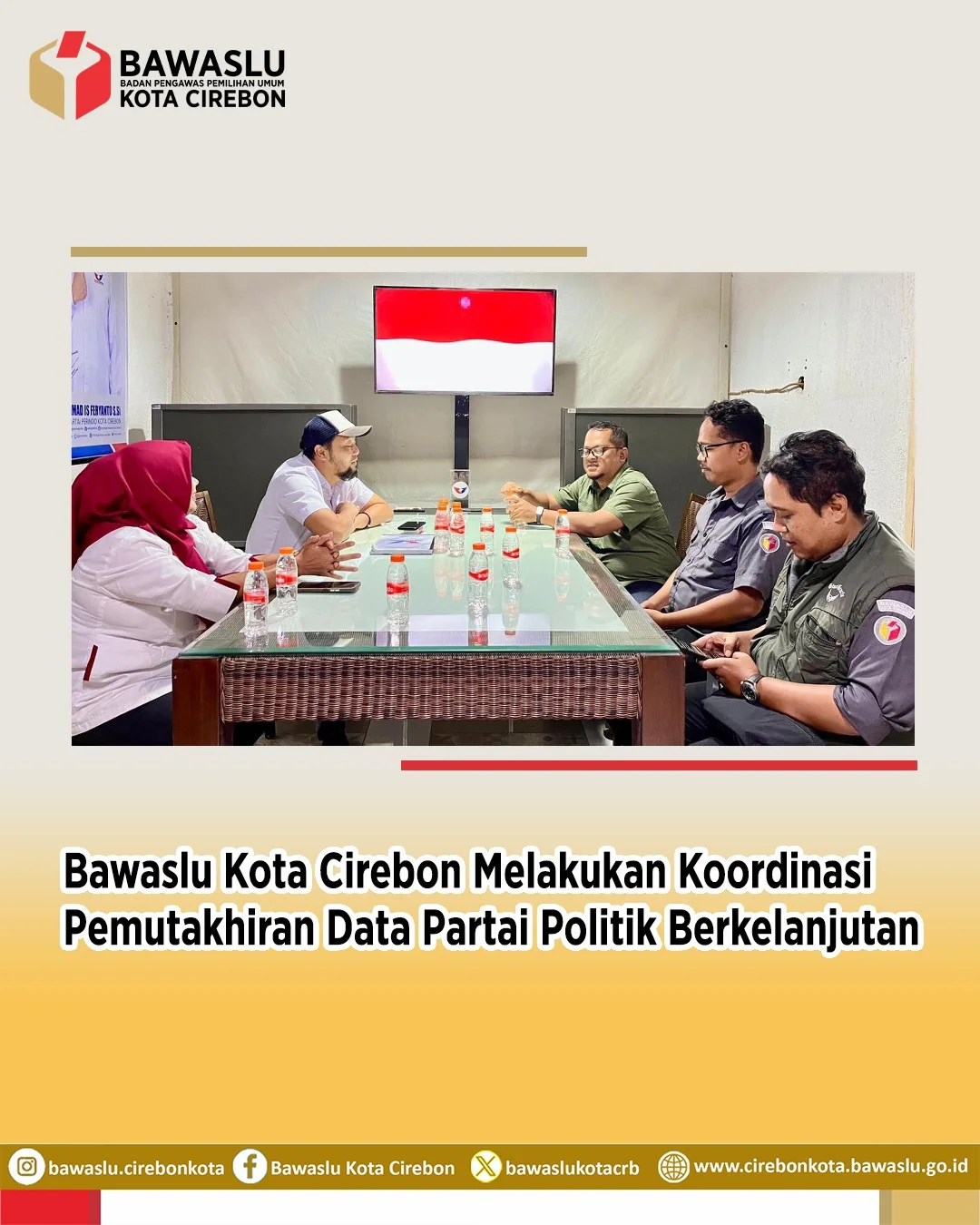 Bawaslu Kota Cirebon Perkuat Akurasi Data Parpol Lewat Koordinasi PDPPB dengan PAN dan Perindo