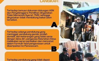 TERHADAP TEMUAN TERSEBUT BAWASLU MENGAMBIL LANGKAH-LANGKAH