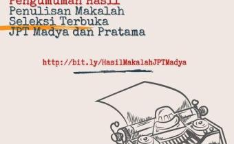 PENGUMUMAN HASIL PENULISAN MAKALAH SELEKSI JPT MADYA DAN PRATAMA