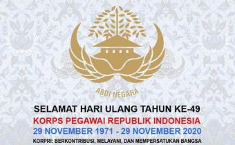 SELAMAT HUT KE-49 KORPS PEGAWAI REPUBLIK INDONESIA