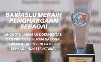 BAWASLU RAIH PENGHARGAAN JDIHN
