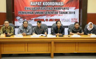 Rapat Koordinasi Evaluasi Fasilitasi Kampanye Pemilihan Umum Serentak Tahun 2019