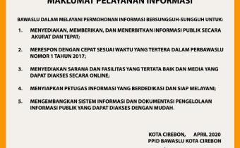 MAKLUMAT PELAYANAN INFORMASI