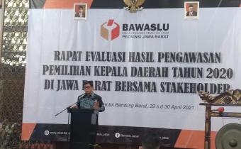 RAPAT EVALUASI HASIL PENGAWASAN PEMILIHAN KEPALA DAERAH TAHUN 2020 DI JAWA BARAT BERSAMA STAKEHOLDER
