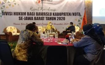 RAPAT KOORDINASI DIVISI HUKUM BAGI BAWASLU KABUPATEN/KOTA SE-JAWA BARAT TAHUN 2020
