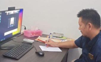 BAWASLU KOTA CIREBON MENGIKUTI VIDEO CONFERENCE YANG MEMBAHAS SKPP DARING