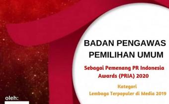 BAWASLU MEMENANGKAN PR INDONESIA AWARD (PRIA) 2020