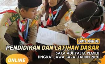 MARI BERGABUNG BERSAMA KAMI DI PENDIDIKAN PELATIHAN DASAR ONLINE SAKA ADHYASTA PEMILU TINGKAT JAWA BARAT TAHUN 2020