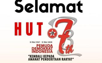 SELAMAT HUT KE-73 PEMUDA DEMOKRAT INDONESIA