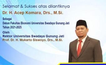 SELAMAT ATAS DILANTIKNYA Dr. H. ACEP KOMARA, Drs., M.Si.
