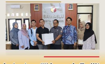 Panwaslu Kejaksan Serahkan Laporan Akhir Pemilihan 2024 ke Bawaslu Kota Cirebon