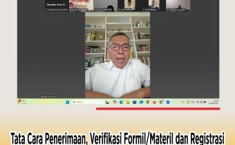 Bawaslu Kota Cirebon mengikuti Pelatihan Tata Cara Penerimaan, Verifikasi Formil/Materil dan Registrasi Permohonan Penyelesaian Sengketa Proses Pemilu