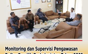 Bawaslu Kota Cirebon Terima Kunjungan Monitoring dan Supervisi Pengawasan Daftar Pemilih Berkelanjutan 2025