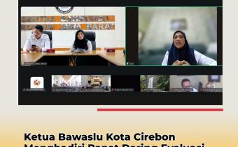 Bawaslu Kota Cirebon Ikuti Rapat Evaluasi E-Monev Keterbukaan Informasi Publik