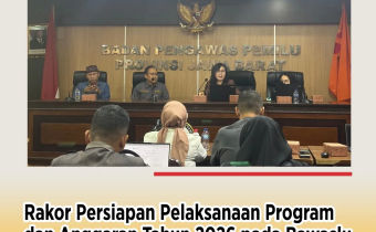 Bawaslu Kota Cirebon Ikuti Rakor Persiapan Program dan Anggaran 2026 se-Jawa Barat