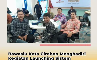 Bawaslu Kota Cirebon Hadiri Launching Siswadatif Jawa Barat, Perkuat Pengawasan PDPB