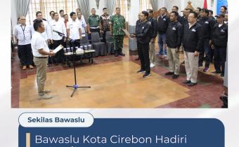 Bawaslu Kota Cirebon Hadiri Pelantikan Pengurus SMSI Kota Cirebon Periode 2026–2029