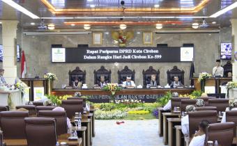 Bawaslu Kota Cirebon Hadiri Rapat Paripurna Hari Jadi Cirebon ke-599 di DPRD