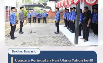 Bawaslu Kota Cirebon Gelar Upacara HUT ke-81 RI: Teguhkan Integritas Kawal Demokrasi Berkeadilan