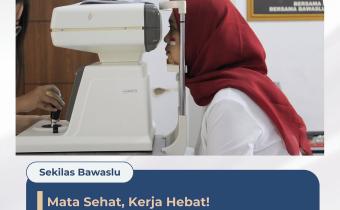 Pemeriksaan Kesehatan Mata Pegawai Bawaslu Kota Cirebon