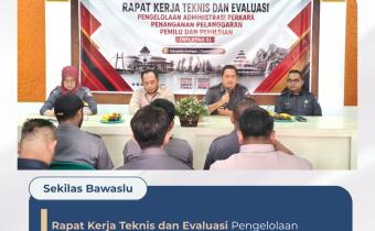 Bawaslu Kota Cirebon Ikuti Rapat Kerja Teknis dan Evaluasi Pengelolaan Administrasi Perkara Penanganan Pelanggaran Pemilu dan Pemilihan